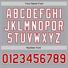 Laden Sie das Bild in den Galerie-Viewer, Custom Gray Red-White Authentic Two Tone Baseball Jersey