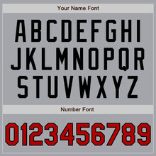 Laden Sie das Bild in den Galerie-Viewer, Custom Gray Red-Black Authentic Two Tone Baseball Jersey