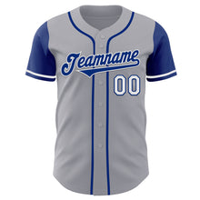 Laden Sie das Bild in den Galerie-Viewer, Custom Gray Royal-White Authentic Two Tone Baseball Jersey