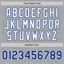 Laden Sie das Bild in den Galerie-Viewer, Custom Gray Royal-White Authentic Two Tone Baseball Jersey