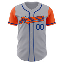 Laden Sie das Bild in den Galerie-Viewer, Custom Gray Orange-Royal Authentic Two Tone Baseball Jersey