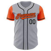 Laden Sie das Bild in den Galerie-Viewer, Custom Gray Orange-Black Authentic Two Tone Baseball Jersey