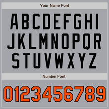 Laden Sie das Bild in den Galerie-Viewer, Custom Gray Orange-Black Authentic Two Tone Baseball Jersey