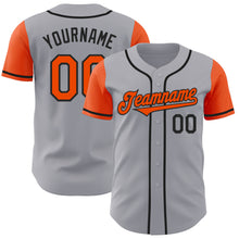 Laden Sie das Bild in den Galerie-Viewer, Custom Gray Orange-Black Authentic Two Tone Baseball Jersey