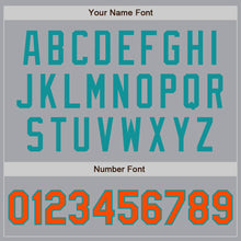 Laden Sie das Bild in den Galerie-Viewer, Custom Gray Orange-Teal Authentic Two Tone Baseball Jersey