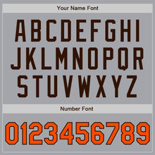 Laden Sie das Bild in den Galerie-Viewer, Custom Gray Orange-Brown Authentic Two Tone Baseball Jersey