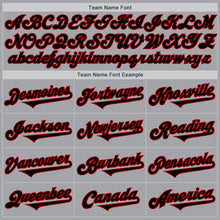 Laden Sie das Bild in den Galerie-Viewer, Custom Gray Black-Red Authentic Two Tone Baseball Jersey
