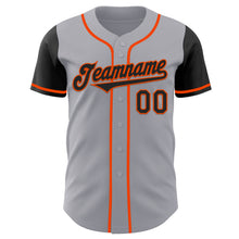 Laden Sie das Bild in den Galerie-Viewer, Custom Gray Black-Orange Authentic Two Tone Baseball Jersey