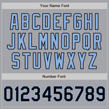 Laden Sie das Bild in den Galerie-Viewer, Custom Gray Black-Light Blue Authentic Two Tone Baseball Jersey