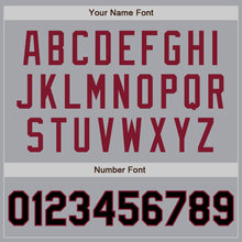 Laden Sie das Bild in den Galerie-Viewer, Custom Gray Black-Crimson Authentic Two Tone Baseball Jersey