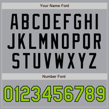 Laden Sie das Bild in den Galerie-Viewer, Custom Gray Neon Green-Black Authentic Two Tone Baseball Jersey