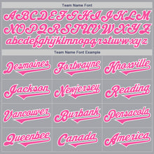 Laden Sie das Bild in den Galerie-Viewer, Custom Gray Pink-White Authentic Two Tone Baseball Jersey