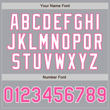 Laden Sie das Bild in den Galerie-Viewer, Custom Gray Pink-White Authentic Two Tone Baseball Jersey