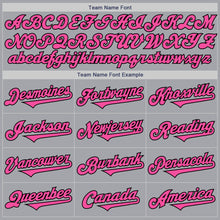 Laden Sie das Bild in den Galerie-Viewer, Custom Gray Pink-Black Authentic Two Tone Baseball Jersey