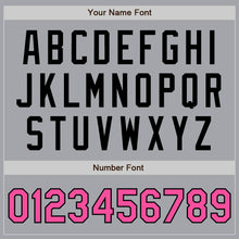 Laden Sie das Bild in den Galerie-Viewer, Custom Gray Pink-Black Authentic Two Tone Baseball Jersey