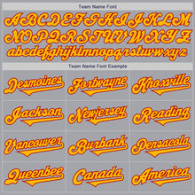 Laden Sie das Bild in den Galerie-Viewer, Custom Gray Gold-Red Authentic Two Tone Baseball Jersey