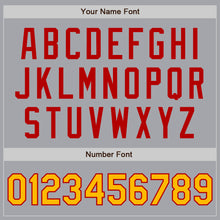 Laden Sie das Bild in den Galerie-Viewer, Custom Gray Gold-Red Authentic Two Tone Baseball Jersey