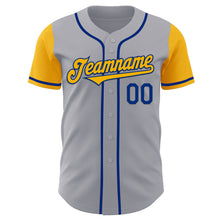 Laden Sie das Bild in den Galerie-Viewer, Custom Gray Gold-Royal Authentic Two Tone Baseball Jersey