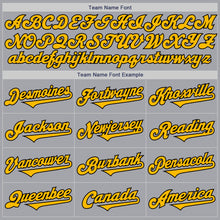 Laden Sie das Bild in den Galerie-Viewer, Custom Gray Gold-Black Authentic Two Tone Baseball Jersey