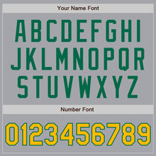 Laden Sie das Bild in den Galerie-Viewer, Custom Gray Gold-Kelly Green Authentic Two Tone Baseball Jersey