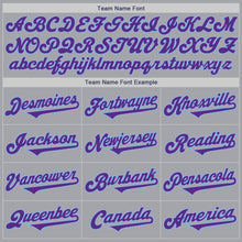 Laden Sie das Bild in den Galerie-Viewer, Custom Gray Purple-Light Blue Authentic Two Tone Baseball Jersey