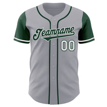 Laden Sie das Bild in den Galerie-Viewer, Custom Gray Green-White Authentic Two Tone Baseball Jersey