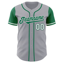 Laden Sie das Bild in den Galerie-Viewer, Custom Gray Kelly Green-White Authentic Two Tone Baseball Jersey