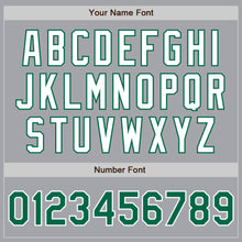 Laden Sie das Bild in den Galerie-Viewer, Custom Gray Kelly Green-White Authentic Two Tone Baseball Jersey