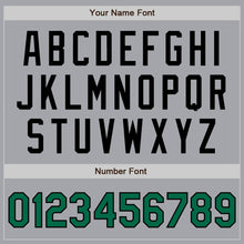 Laden Sie das Bild in den Galerie-Viewer, Custom Gray Kelly Green-Black Authentic Two Tone Baseball Jersey