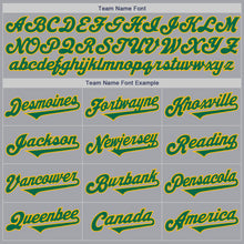 Laden Sie das Bild in den Galerie-Viewer, Custom Gray Kelly Green-Gold Authentic Two Tone Baseball Jersey
