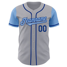 Laden Sie das Bild in den Galerie-Viewer, Custom Gray Light Blue-Royal Authentic Two Tone Baseball Jersey