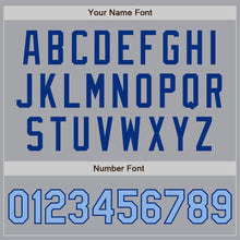 Laden Sie das Bild in den Galerie-Viewer, Custom Gray Light Blue-Royal Authentic Two Tone Baseball Jersey