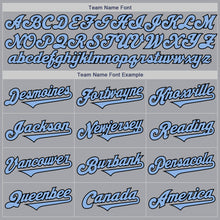 Laden Sie das Bild in den Galerie-Viewer, Custom Gray Light Blue-Black Authentic Two Tone Baseball Jersey