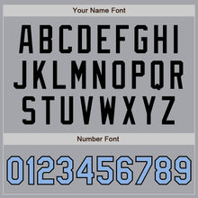 Laden Sie das Bild in den Galerie-Viewer, Custom Gray Light Blue-Black Authentic Two Tone Baseball Jersey