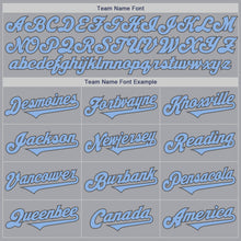 Laden Sie das Bild in den Galerie-Viewer, Custom Gray Light Blue-Steel Gray Authentic Two Tone Baseball Jersey