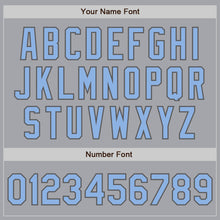 Laden Sie das Bild in den Galerie-Viewer, Custom Gray Light Blue-Steel Gray Authentic Two Tone Baseball Jersey