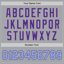 Laden Sie das Bild in den Galerie-Viewer, Custom Gray Light Blue-Purple Authentic Two Tone Baseball Jersey