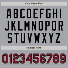 Laden Sie das Bild in den Galerie-Viewer, Custom Gray Crimson-Black Authentic Two Tone Baseball Jersey