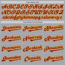 Laden Sie das Bild in den Galerie-Viewer, Custom Gray Crimson-Gold Authentic Two Tone Baseball Jersey