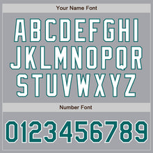 Laden Sie das Bild in den Galerie-Viewer, Custom Gray Teal-White Authentic Two Tone Baseball Jersey