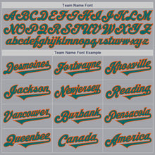 Laden Sie das Bild in den Galerie-Viewer, Custom Gray Teal-Orange Authentic Two Tone Baseball Jersey