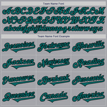 Laden Sie das Bild in den Galerie-Viewer, Custom Gray Teal-Black Authentic Two Tone Baseball Jersey