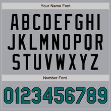 Laden Sie das Bild in den Galerie-Viewer, Custom Gray Teal-Black Authentic Two Tone Baseball Jersey