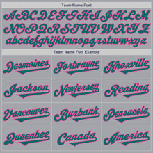 Laden Sie das Bild in den Galerie-Viewer, Custom Gray Teal-Pink Authentic Two Tone Baseball Jersey