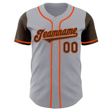 Laden Sie das Bild in den Galerie-Viewer, Custom Gray Brown-Orange Authentic Two Tone Baseball Jersey
