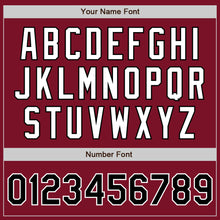 Laden Sie das Bild in den Galerie-Viewer, Custom Crimson Black-White Authentic Two Tone Baseball Jersey