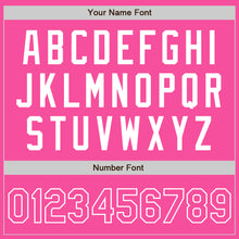 Laden Sie das Bild in den Galerie-Viewer, Custom Pink White Authentic Two Tone Baseball Jersey