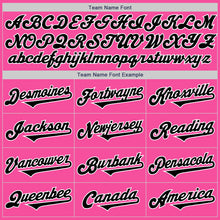 Laden Sie das Bild in den Galerie-Viewer, Custom Pink Black-White Authentic Two Tone Baseball Jersey