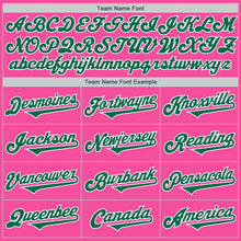 Laden Sie das Bild in den Galerie-Viewer, Custom Pink Kelly Green-White Authentic Two Tone Baseball Jersey