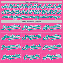 Laden Sie das Bild in den Galerie-Viewer, Custom Pink Teal-White Authentic Two Tone Baseball Jersey